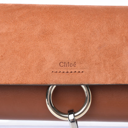 Chloe Suede Calfskin Mini Faye Shoulder Bag Tobacco 8 of 10