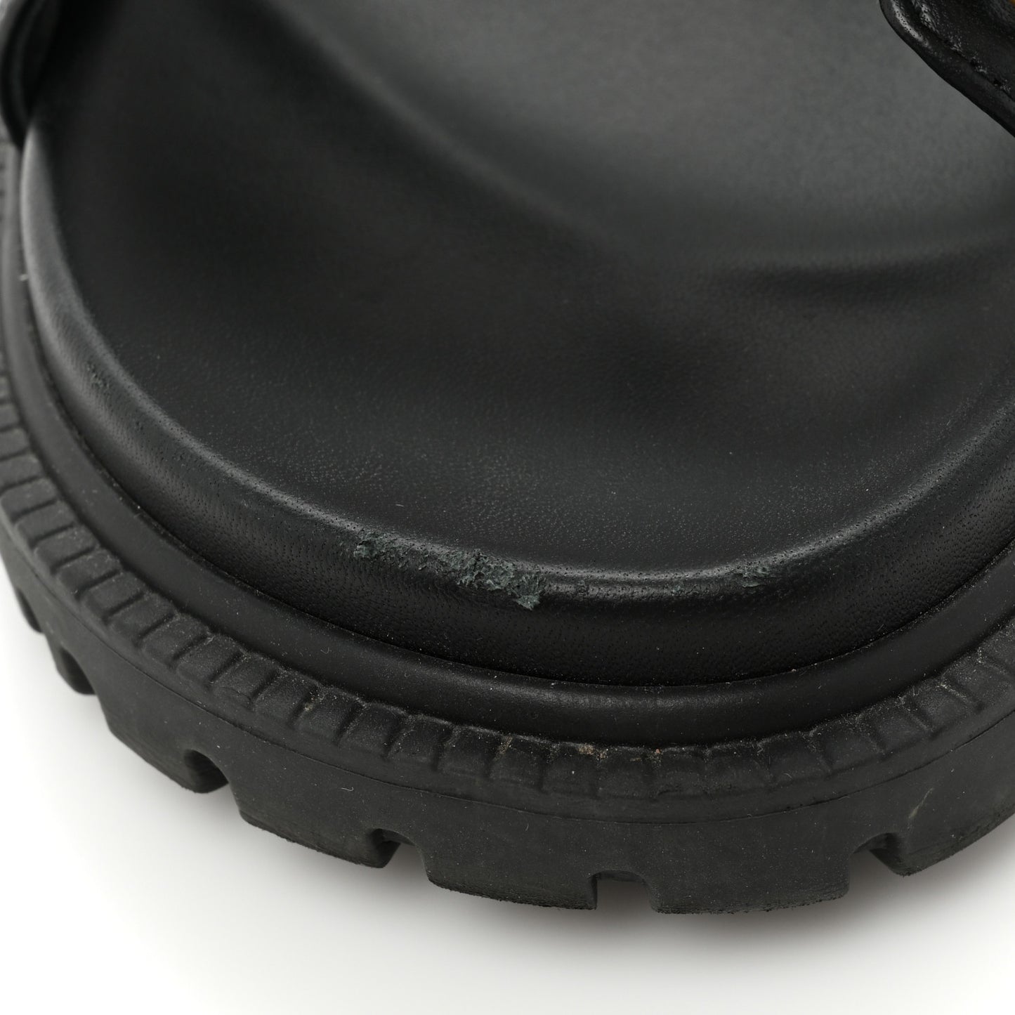 Lambskin Dioract 10mm Sandals 37 Black