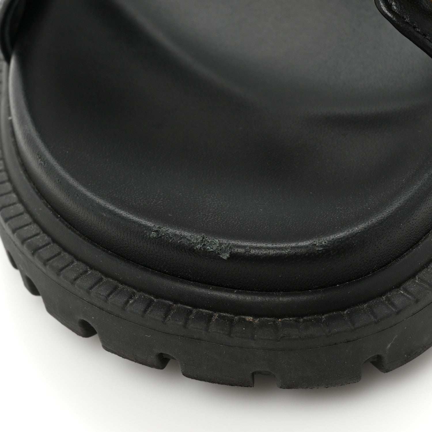 Christian Dior Lambskin Dioract 10mm Sandals 37 Black 11 of 12
