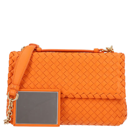 Bottega Veneta Nappa Intrecciato Baby Olimpia Shoulder Bag Orange 3 of 11