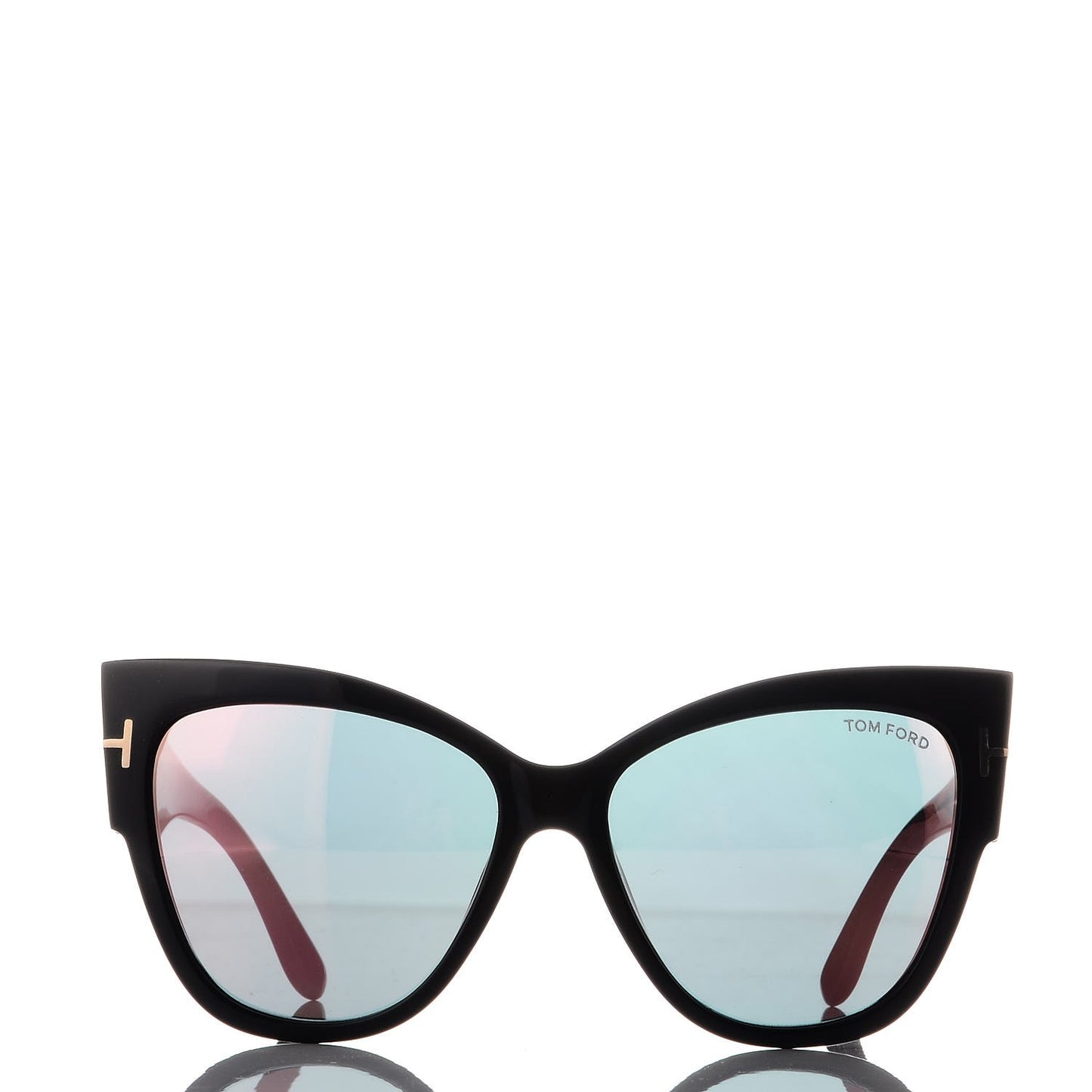 Acetate Anoushka Cat Eye Sunglasses TF371 Black
