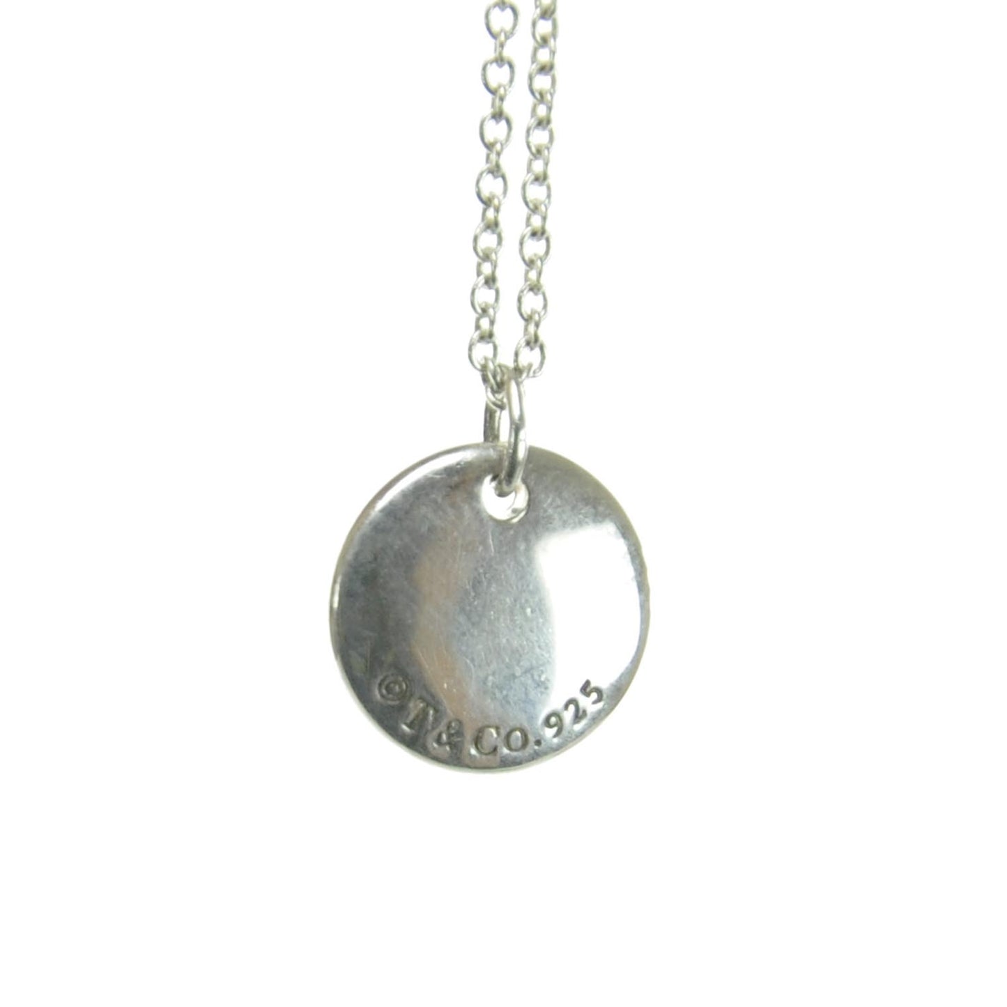 Sterling Silver Letter A Round Pendant Necklace
