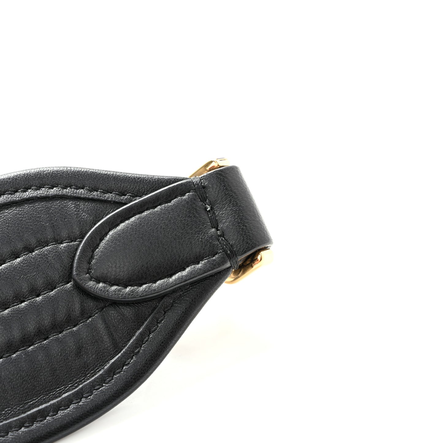 Shiny Nappa Trapuntata Shoulder Strap Black