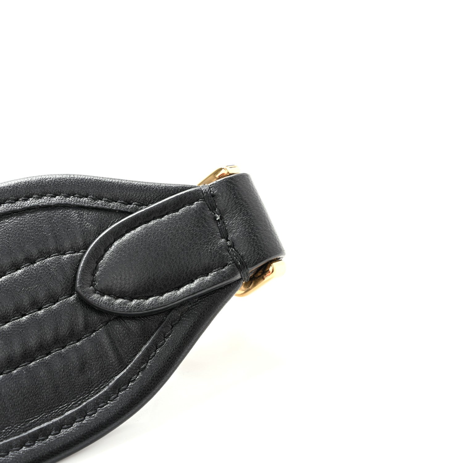 Fendi Shiny Nappa Trapuntata Shoulder Strap Black 5 of 5