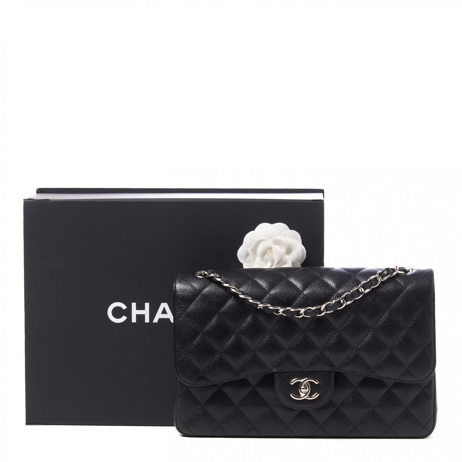 Chanel Caviar Quilted Jumbo Double Flap Black 11 of 11