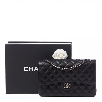 Chanel Caviar Quilted Jumbo Double Flap Black 11 of 11