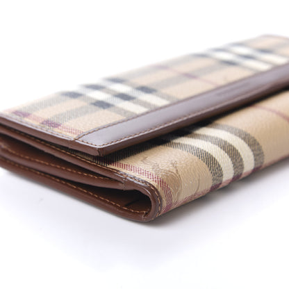 Burberry Haymarket Check Continental Wallet Brown 6 of 10