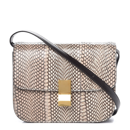 Celine Cobra Calfskin Medium Classic Box Flap Bag Natural 1 of 6