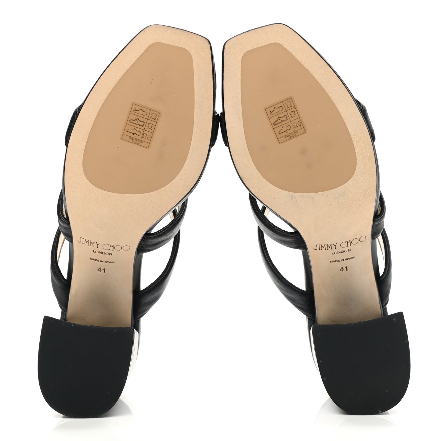 Nappa Auna 65 Mule Sandals 41 Black