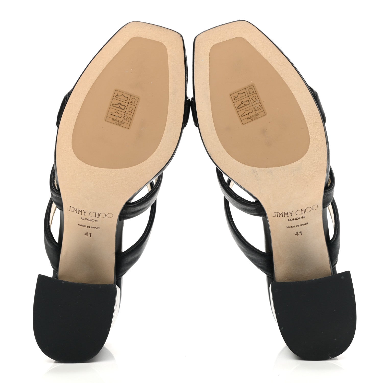 Jimmy Choo Nappa Auna 65 Mule Sandals 41 Black 5 of 8