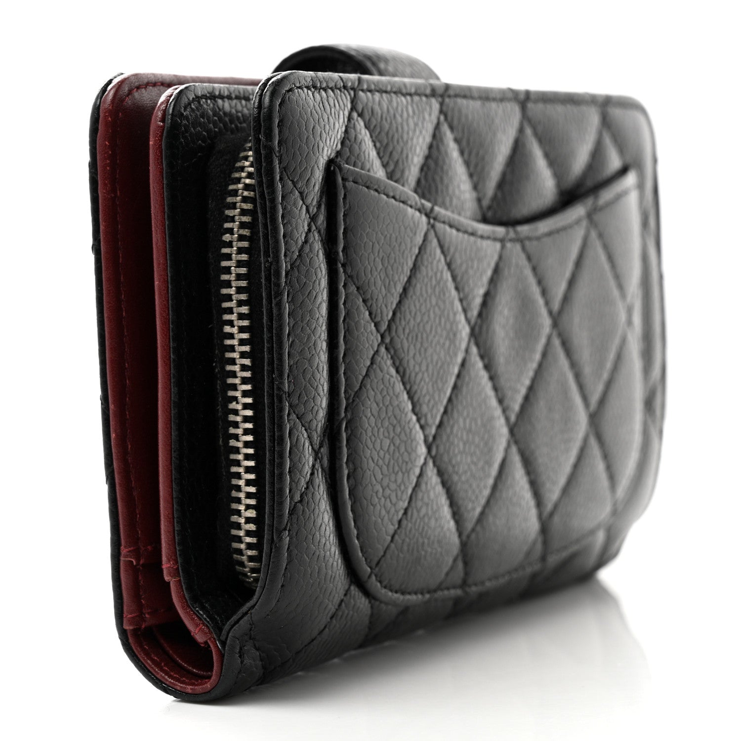 Chanel Caviar Quilted CC French Wallet Black 3 of 9