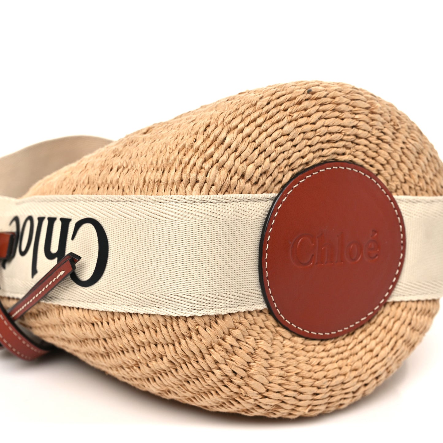 X MIFUKO Raffia Calfskin Small Woody Basket Shoulder Bag Black Beige
