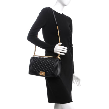 Chanel Calfskin Quilted New Medium Boy Flap Black 2 of 8