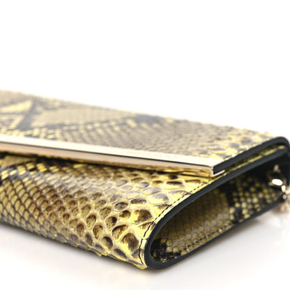 Jimmy Choo Snakeskin Embossed Chain Clutch 9 of 9
