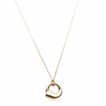 Tiffany 18K Yellow Gold 12mm Elsa Peretti Eternal Circle Pendant Necklace 1 of 7