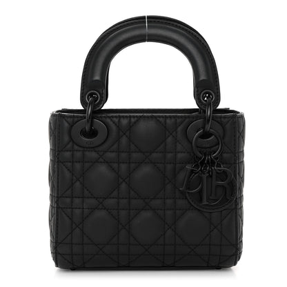 Christian Dior Ultra Matte Calfskin Cannage Mini Lady Dior Black 1 of 10