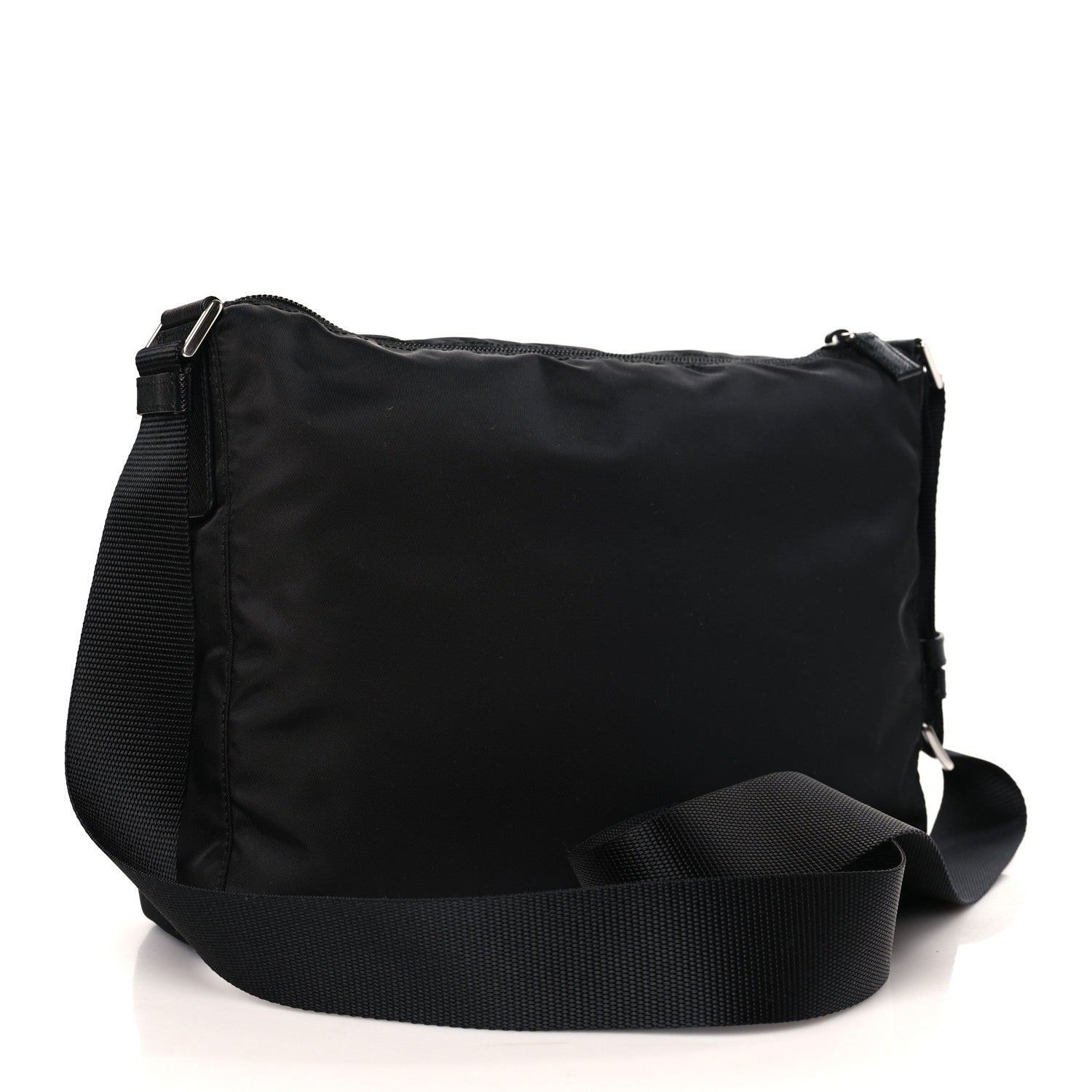 Prada Tessuto Nylon Messenger Bag Black 3 of 9
