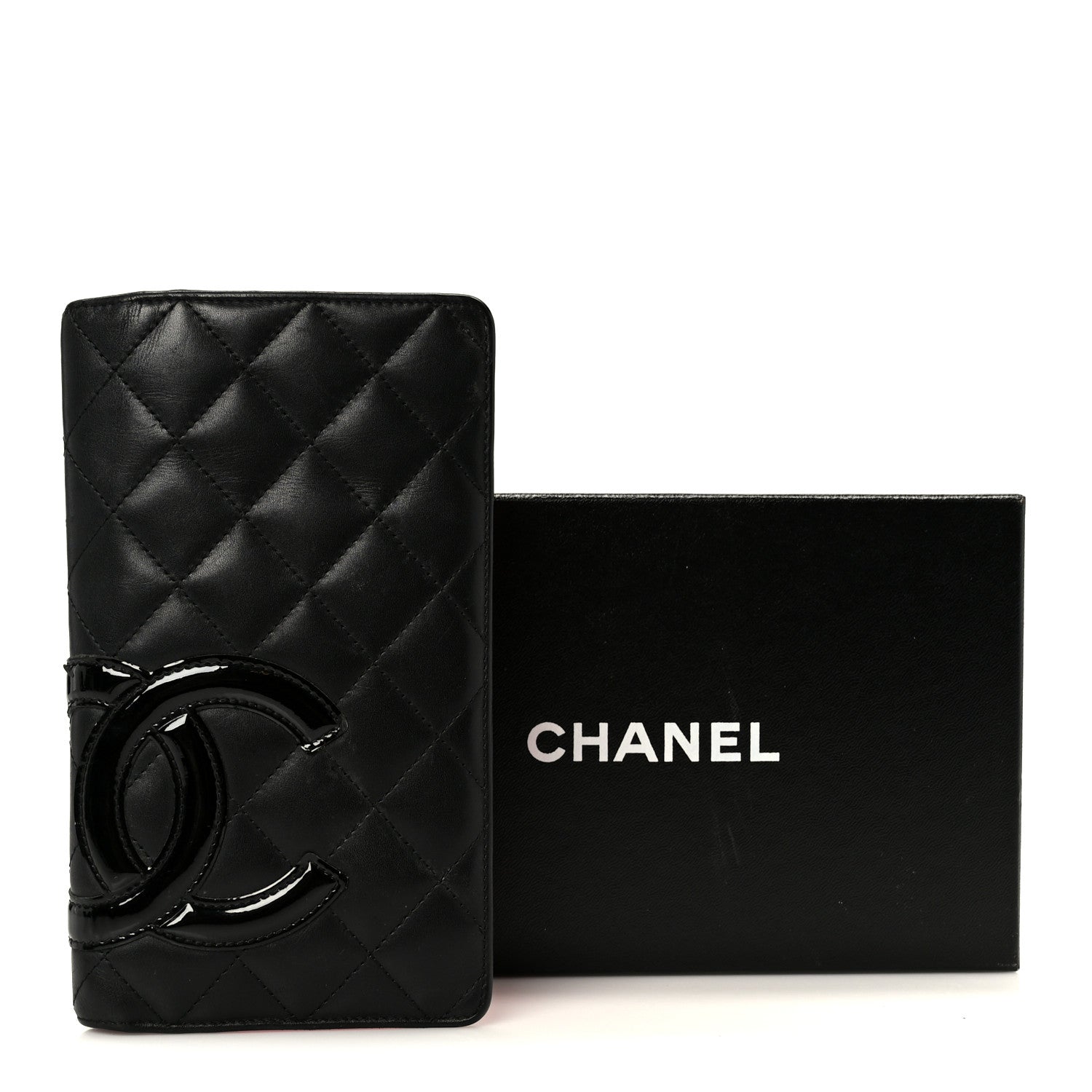 Chanel Calfskin Quilted Cambon Yen Wallet Black 10 of 10