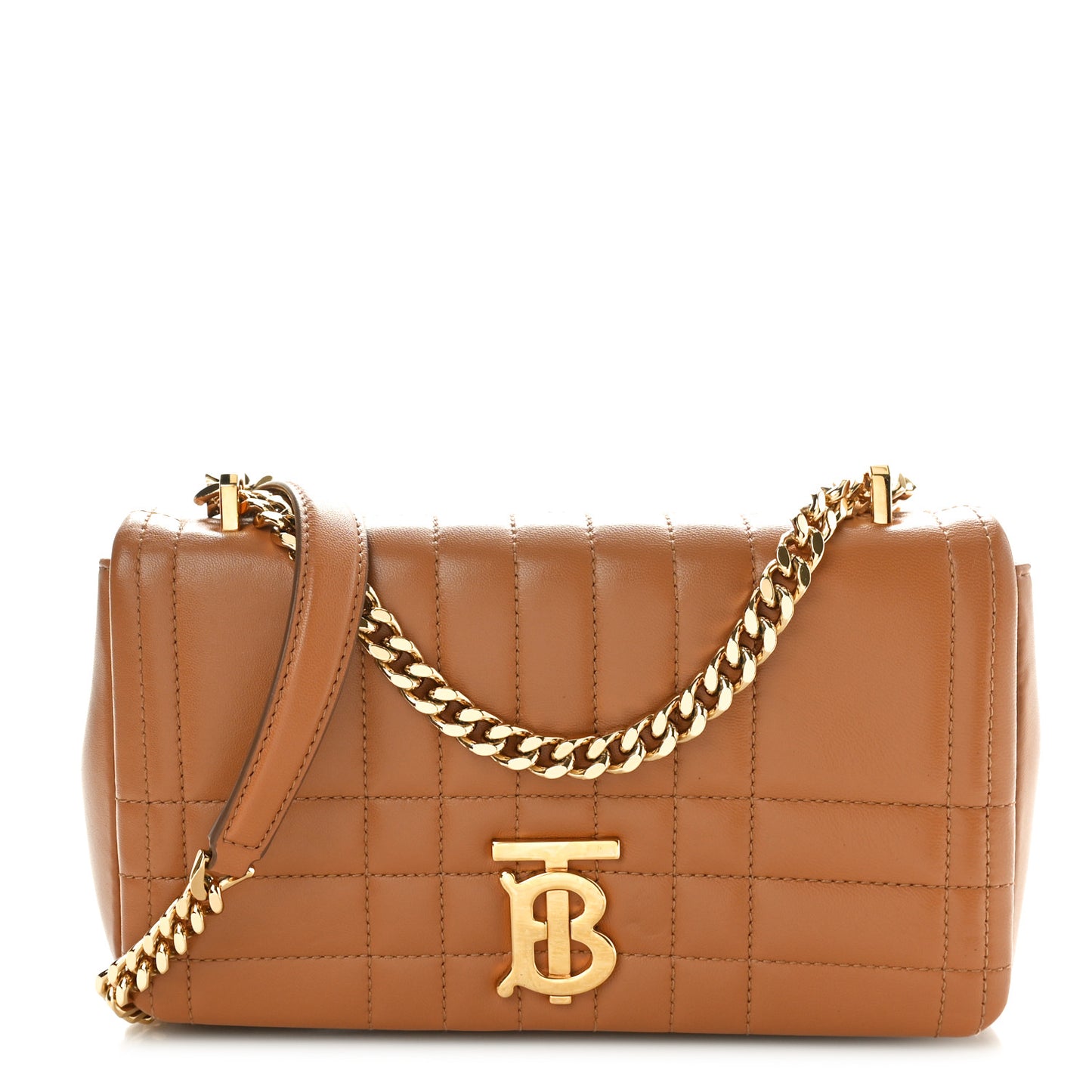 Lambskin Quilted Small Lola Bag Maple Brown