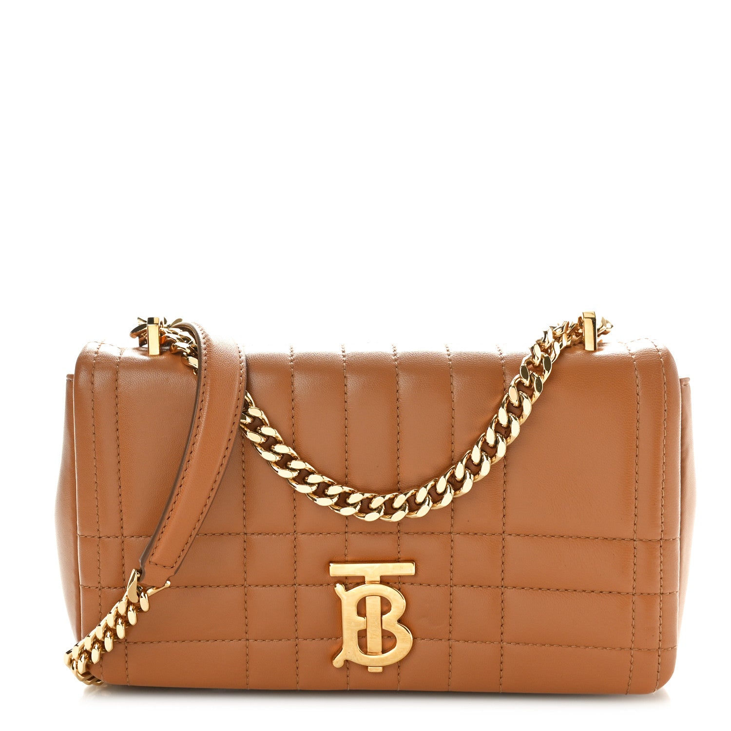 Burberry Lambskin Quilted Small Lola Bag Maple Brown 1 of 9