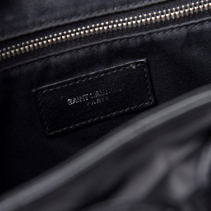 Saint Laurent Calfskin Y Quilted Monogram Small Loulou Backpack Black 7 of 9