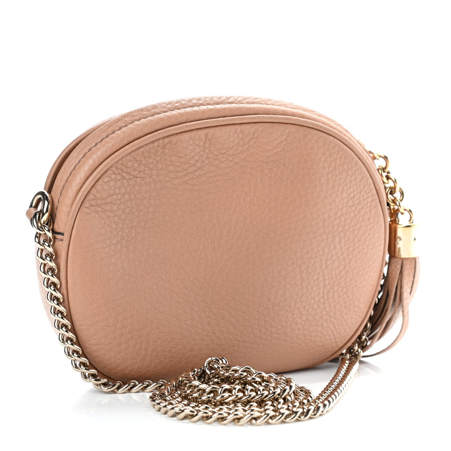 Pebbled Calfskin Mini Soho Chain Bag Camelia