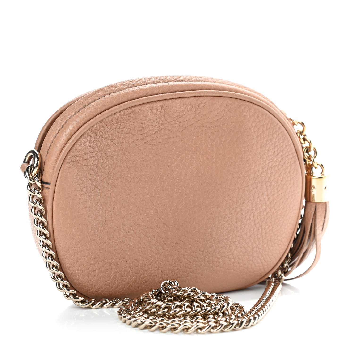 Gucci Pebbled Calfskin Mini Soho Chain Bag Camelia 2 of 4