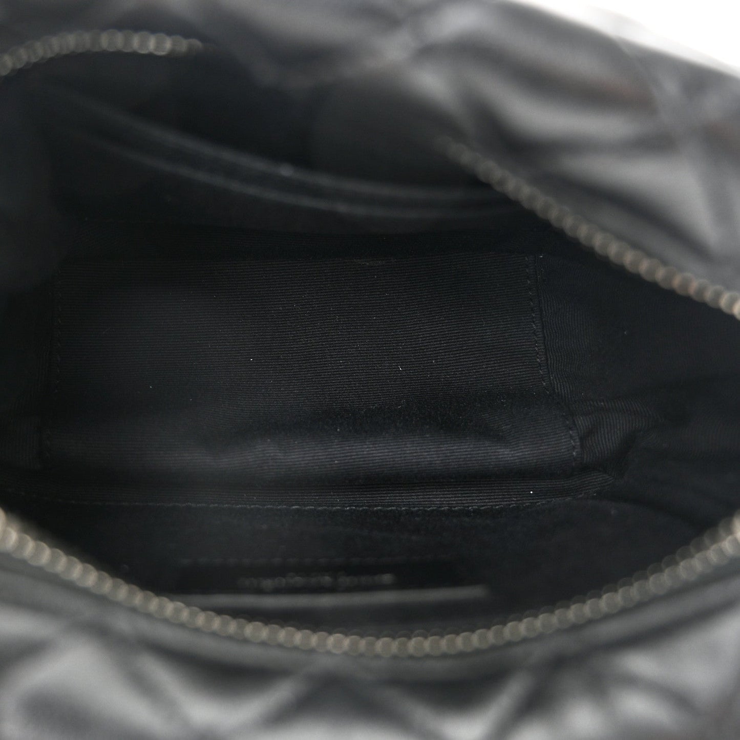 Calfskin Y Quilted Monogram Mini Loulou Bowling Bag Black