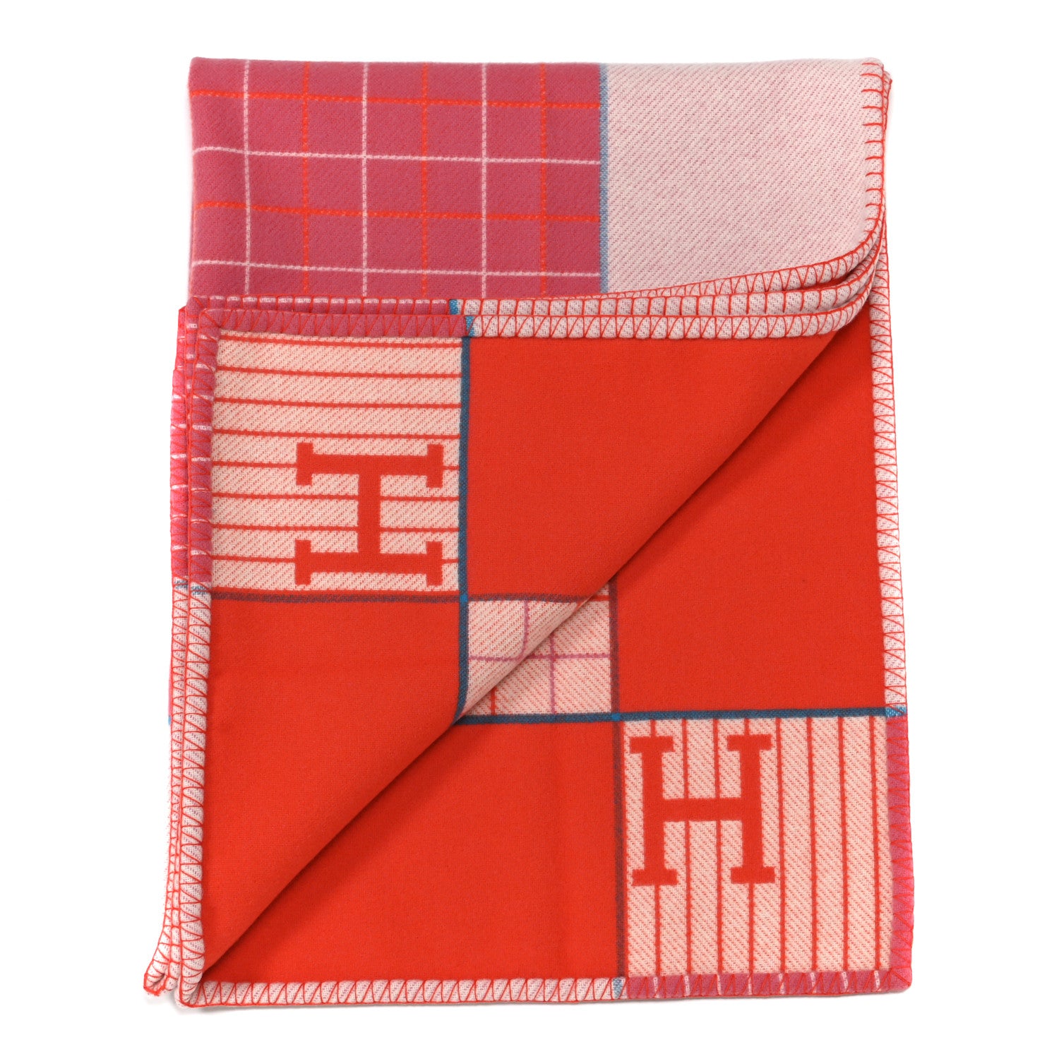 Hermes Wool Cashmere Avalon Passe-Passe Blanket Figue 2 of 3