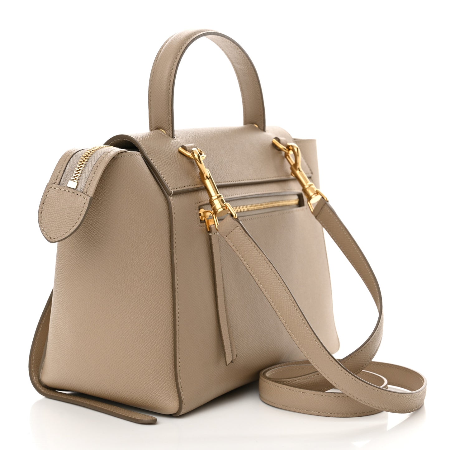 Grained Calfskin Micro Belt Bag Light Taupe