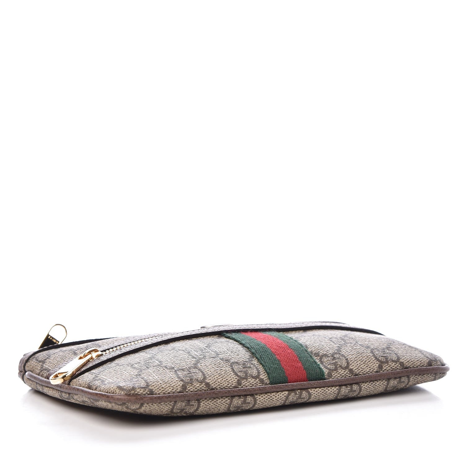 Gucci GG Supreme Monogram Web Small Ophidia Pouch Clutch Beige New Acero 4 of 10