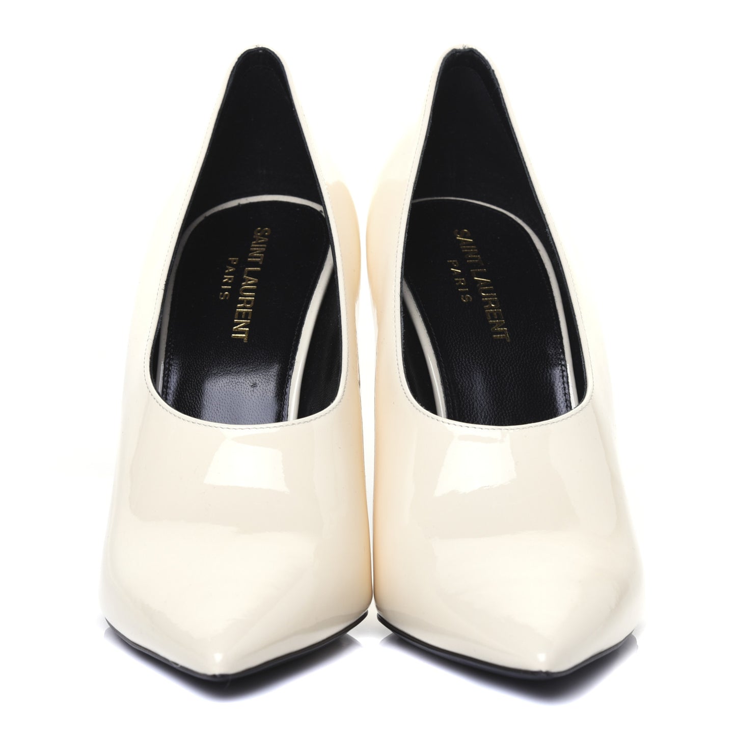 Patent Calfskin Teddy High Vamp 105 Pumps 39 White