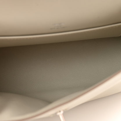 Hermes Evercalf Kelly Pochette Clutch Gris Perle 5 of 11