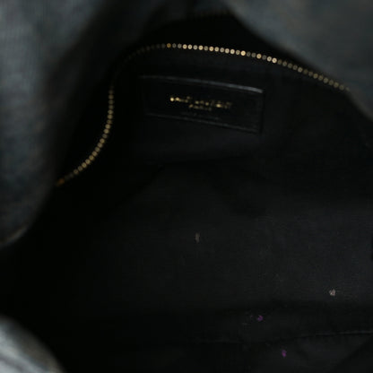 Saint Laurent Denim Quilted Small Loulou Puffer Monogram Chain Satchel Blue Cinnamon 5 of 11