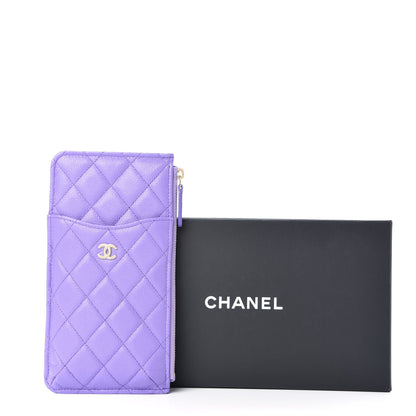 Chanel Caviar Quilted Classic iPhone Pouch Purple 8 of 8