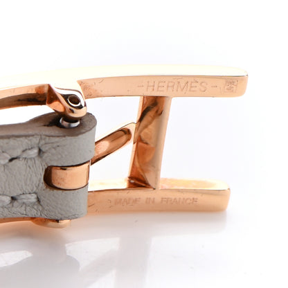 Hermes Swift Behapi Double Tour Bracelet T3 Rose Sakura Gris Perle 4 of 5