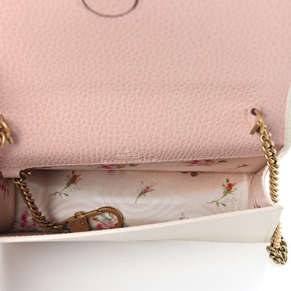 Gucci Calfskin GG Marmont Bow Chain Wallet White 4 of 8