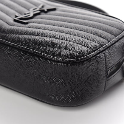 Saint Laurent Grain De Poudre Matelasse Monogram Mini Lou Camera Bag Black 9 of 11
