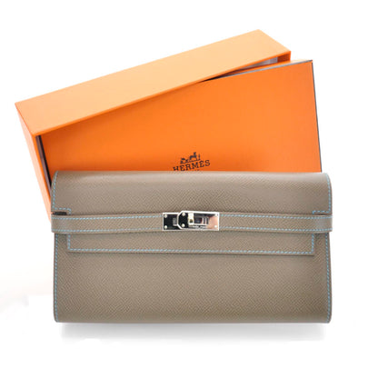 Hermes Epsom Candy Kelly Longue Wallet Bleu Aztec 11 of 11