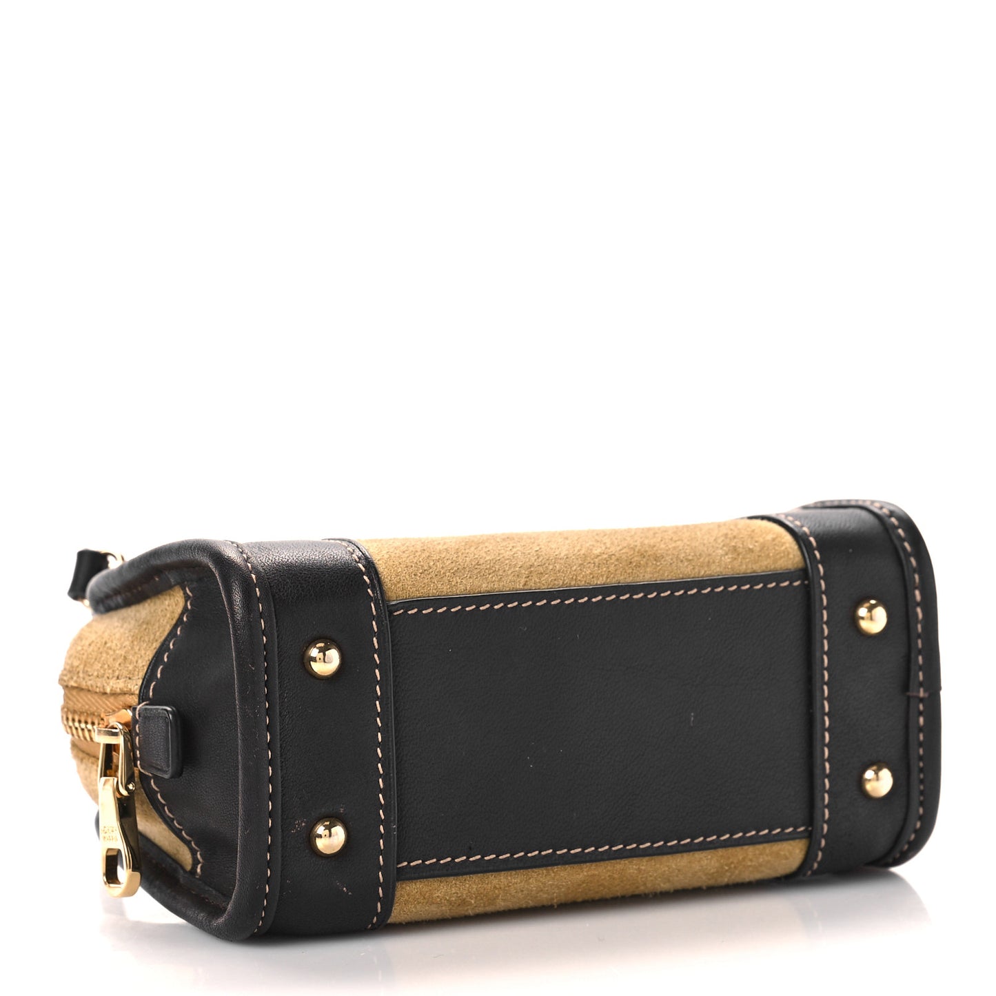Suede Calfskin Amazona Nano Gold Brown