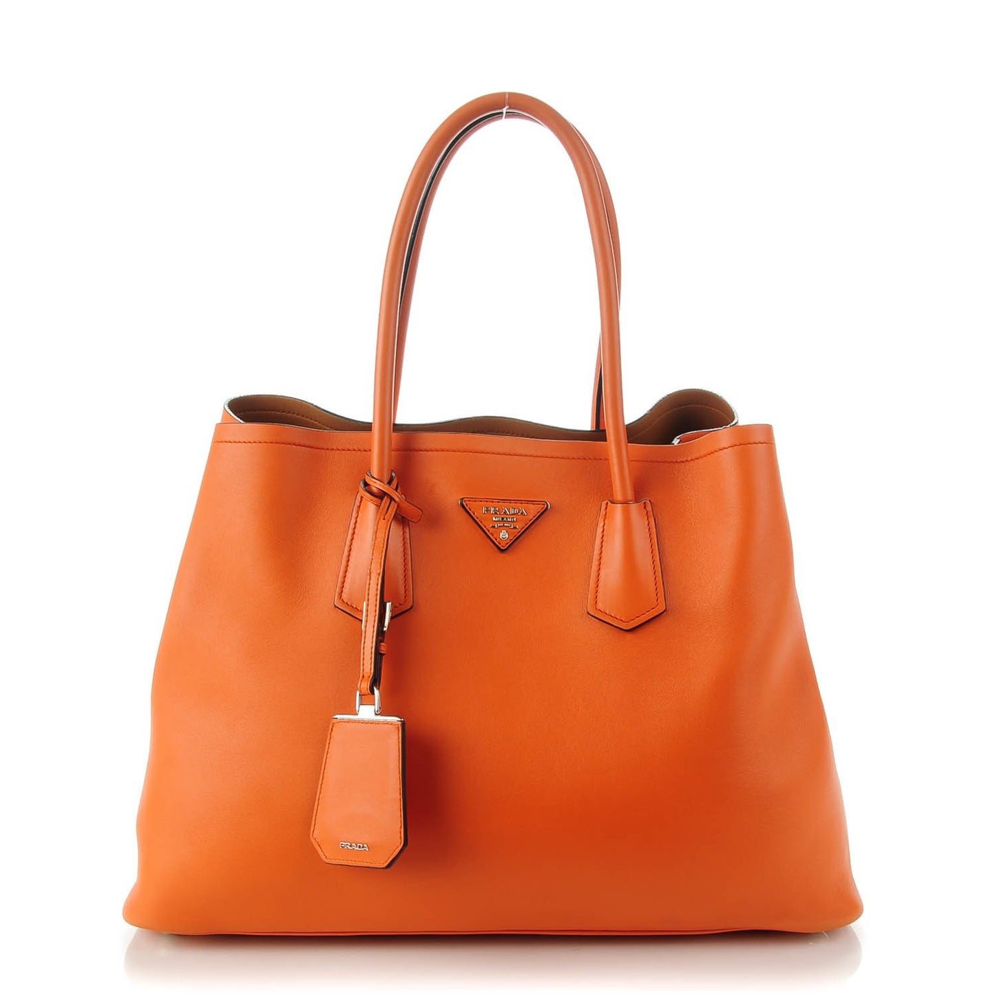 City Calf Double Bag Papaya