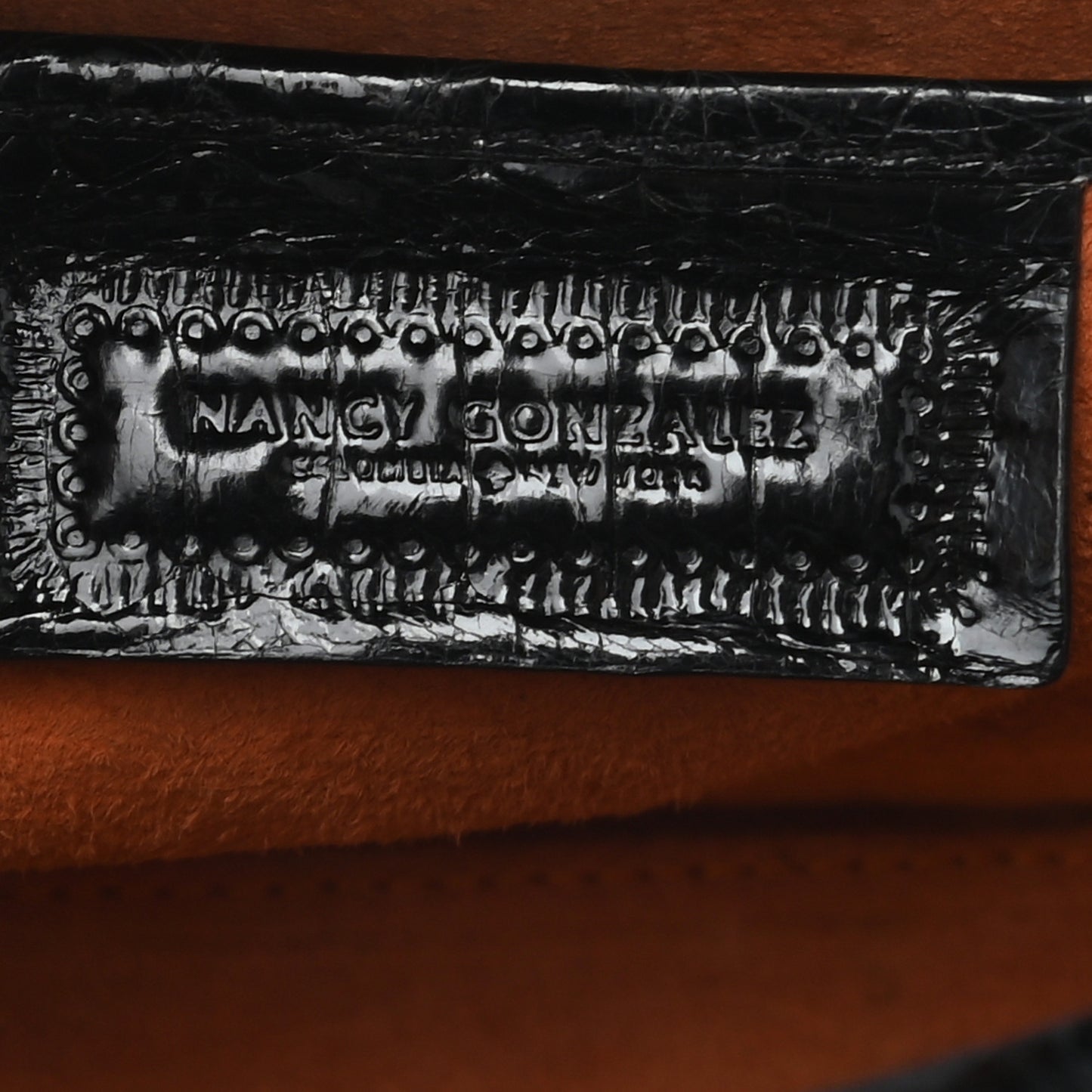 Crocodile Bar Clutch Black