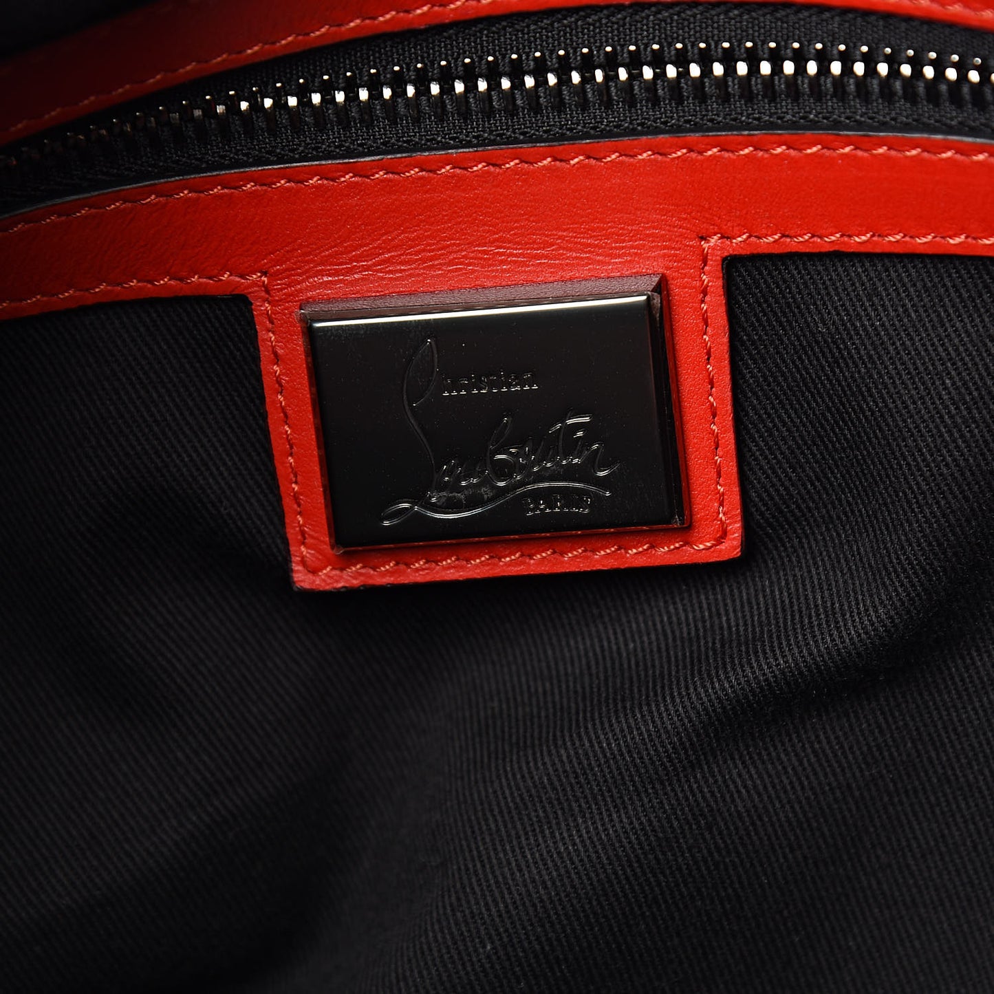 Grained Calfskin Studded Duffle Black
