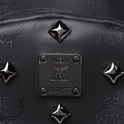 MCM Calfskin Medium Studded Backpack Black 12 of 18