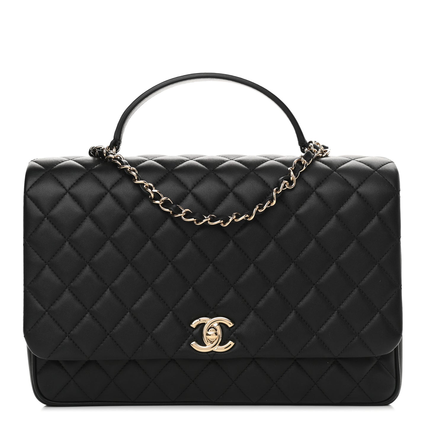 Lambskin Quilted Medium Citizen Chic Flap Black