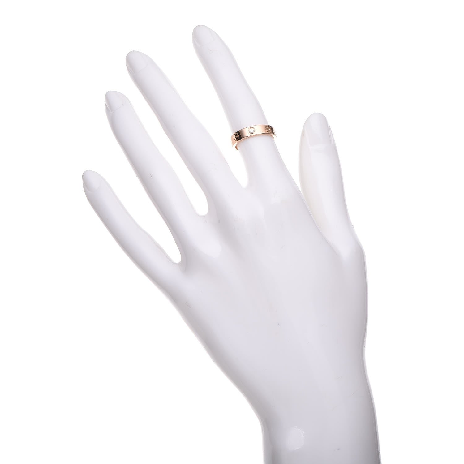 Cartier 18K Pink Gold Diamond 4mm LOVE Ring 48 4.25 2 of 4