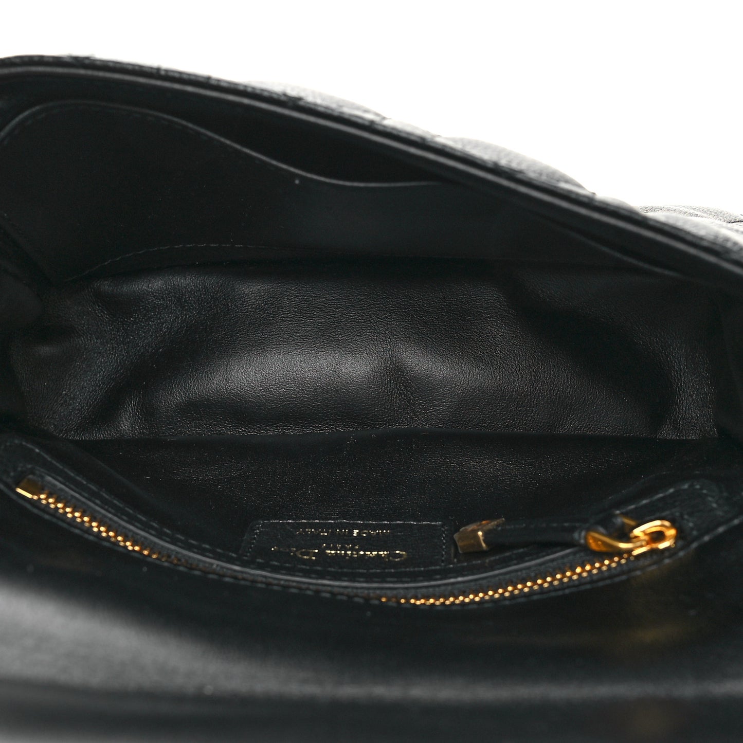 Calfskin Cannage Small Caro Bag Black