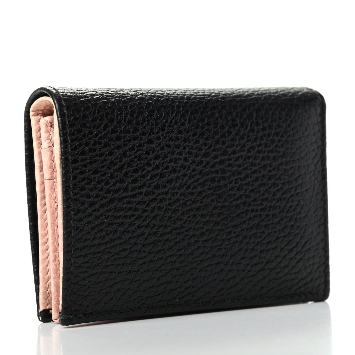 Calfskin GG Marmont Bow Card Case Black