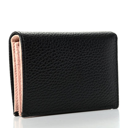 Gucci Calfskin GG Marmont Bow Card Case Black 3 of 7