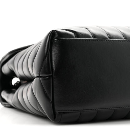 Saint Laurent Calfskin Y Quilted Monogram Monochrome Medium Loulou Chain Satchel Black 9 of 10